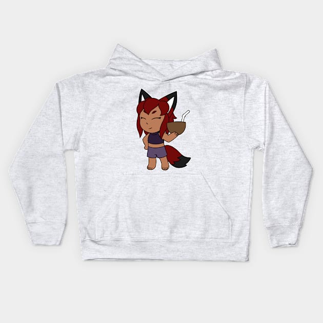 Rubi Chibi Beach Kids Hoodie by Firestorm Fox